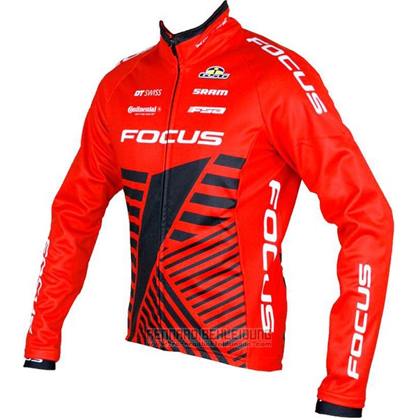2017 Fahrradbekleidung Focus XC Ml Rot Trikot Langarm und Tragerhose - zum Schließen ins Bild klicken